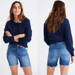 MADEWELL High Rise Denim Mid Length Shorts Size 23